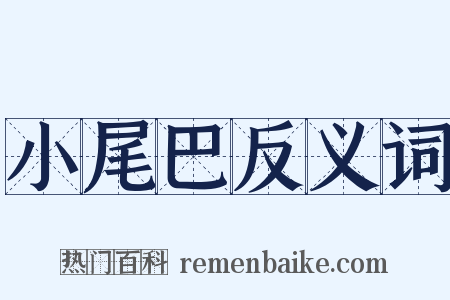 小尾巴反义词是什么意思的图片
